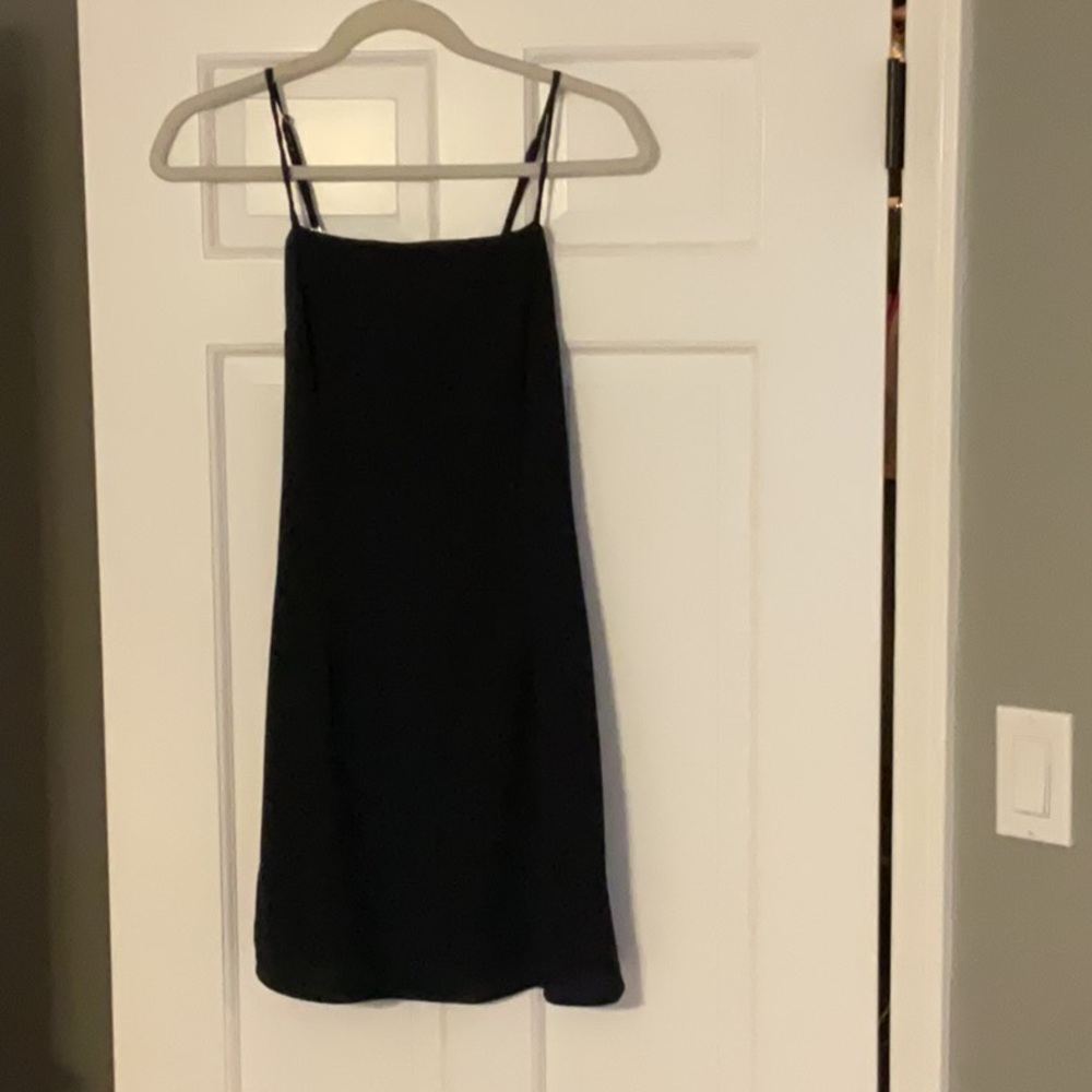 Lucy in the Sky Black Spaghetti Strap Slip Dress